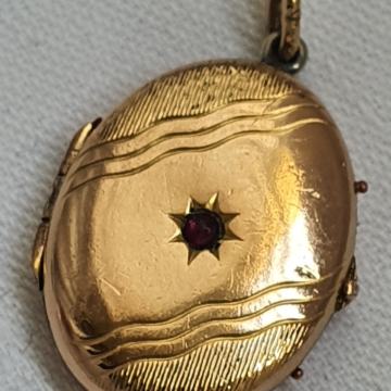 Medaljon privjesak za slike secesija rolled gold pozlata