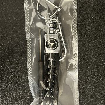 MERCEDES BENZ-KOŽNI PRIVJESAK- PLETENI  ZA KLJUČ-ODLIČAN