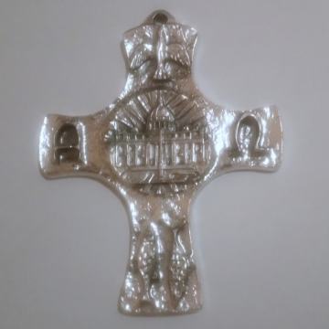 Metalni križ - PRIVJESAK - veliki, Alfa i Omega, treći milenij, Rim