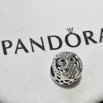 Privjesak Pandora srebro sova