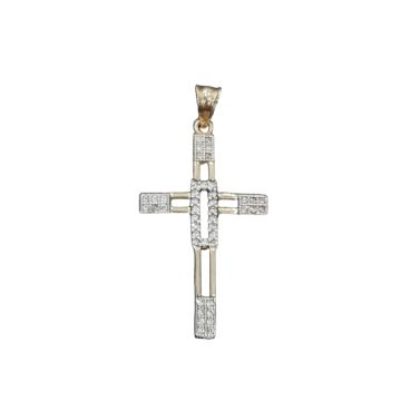 PRIVJESAK ZLATNI KRIŽ 14K .585 1,32G *DO 24 RATE* POVOLJNO! R1!