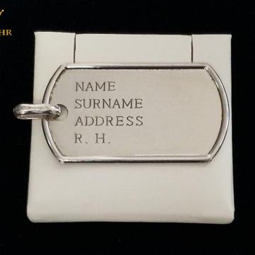 SREBRNI PRIVJESAK DOG TAG / R1, RATE !