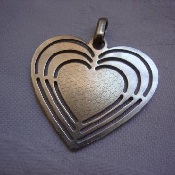 SREBRNI PRIVJESAK "SRCE" - SREBRO 925 RUČNI RAD