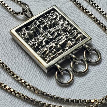 SREBRNI PRIVJESAK 813H MODERNIST 1960/67. +VENECIJANER ART DECO 835