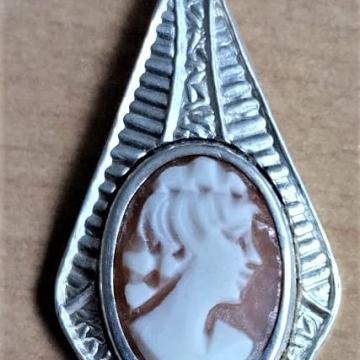 sterling srebro sa cameom - privjesak za lančić