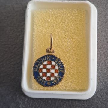 Vintage zlatni privjesak 585 Hajduk Split 1911-1971