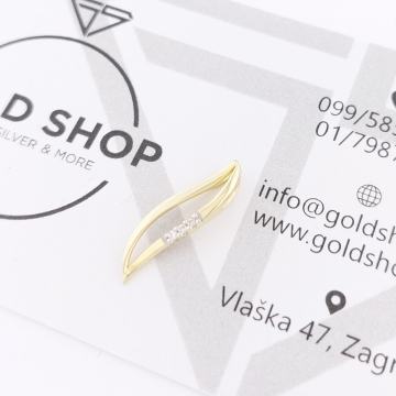 ZLATNI DIJAMANTNI PRIVJESAK 14K (585) 0,66 grama NOVO • GOLD SHOP •
