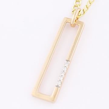 ZLATNI DIJAMANTNI PRIVJESAK 14K (585) 0,98 grama NOVO • GOLD SHOP •