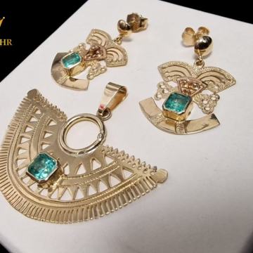 ZLATNI KOMPLET PRIVJESAK I NAUŠNICE .750 / R1, RATE !!