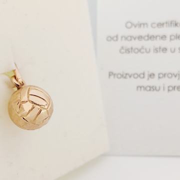 ZLATNI PRIVJESAK LOPTA 14K 0.88G ***DO 24 RATE*** R1!