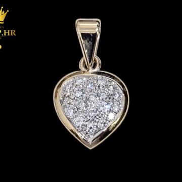 ZLATNI PRIVJESAK 18K S DIJAMANTIMA 0.17CT / R1 RATE!!