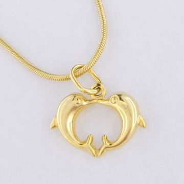 ZLATNI PRIVJESAK 2 DELFINIĆA 14K (585) 0,74g NOVO • GOLD SHOP •