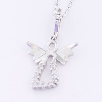 ZLATNI PRIVJESAK ANĐEO S CIRKONIMA 14K (585) 0,93g NOVO • GOLD SHOP •