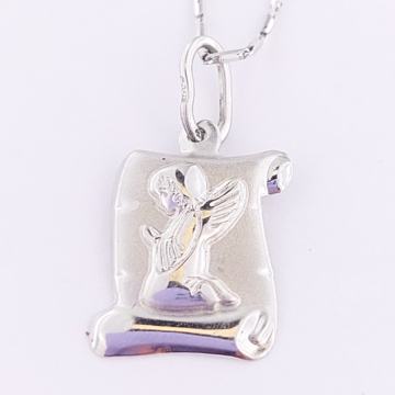 ZLATNI PRIVJESAK ANĐEO PERGAMENT PLOČICA 14K 0,44g NOVO GOLD SHOP