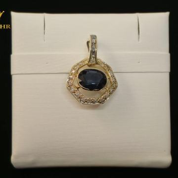 ZLATNI PRIVJESAK S DIJAMANTIMA 0,47ct / R1, RATE !