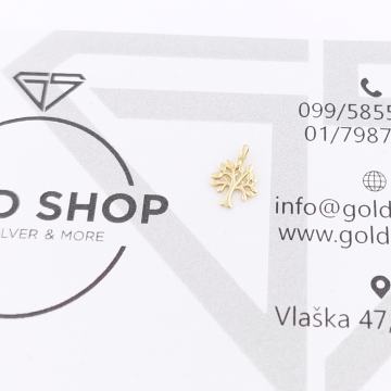ZLATNI PRIVJESAK DRVO ŽIVOTA 8K (333) 0,14g NOVO • GOLD SHOP •