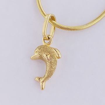 ZLATNI PRIVJESAK DVOSTRANI DELFIN 14K (585) 0,45g NOVO • GOLD SHOP •