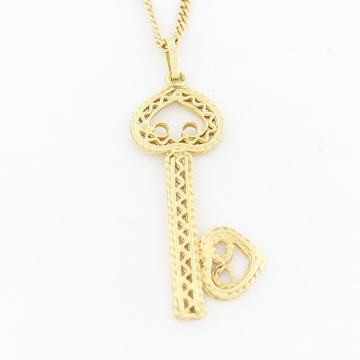 ZLATNI PRIVJESAK FILIGRANSKI KLJUČIĆ 14K (585) 1,64g NOVO • GOLD SHOP