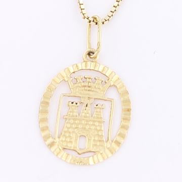 ZLATNI PRIVJESAK GRB GRADA ZAGREBA 14K (585) 1,03g NOVO • GOLD SHOP