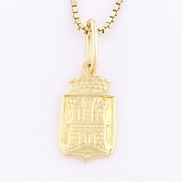 ZLATNI PRIVJESAK GRB GRADA ZAGREBA 14K (585) 1,10g NOVO • GOLD SHOP