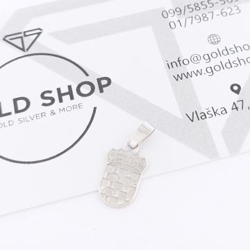 ZLATNI PRIVJESAK HRVATSKI DRŽAVNI GRB 14K (585) 1,06g NOVO • GOLD SHOP