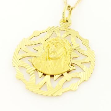 ZLATNI PRIVJESAK ISUS/MAJKA BOŽJA 14K (585) 4,36g NOVO • GOLD SHOP •