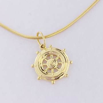 ZLATNI PRIVJESAK KORMILO 14K (585) 1,22g NOVO • GOLD SHOP •
