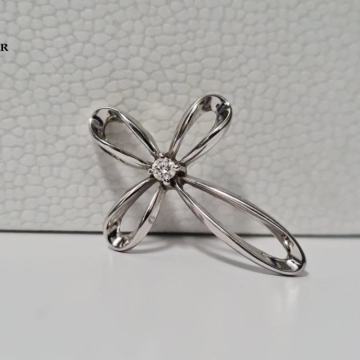 ZLATNI PRIVJESAK KRIŽ S DIJAMANTOM 2,00G 14K / R1, RATE !