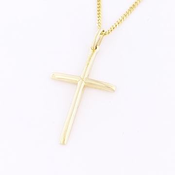 ZLATNI PRIVJESAK KRIŽIĆ GLAT 14K (585) 1,25g NOVO • GOLD SHOP •