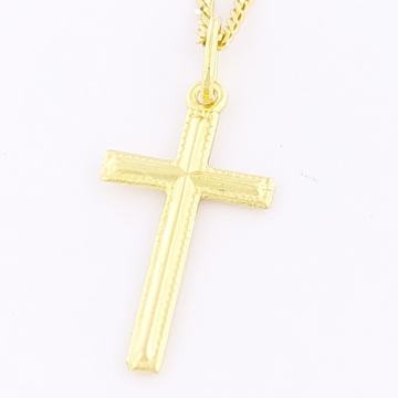 ZLATNI PRIVJESAK KRIŽIĆ GLAT-RECKICE 14K (585) 0,58g NOVO • GOLD SHOP
