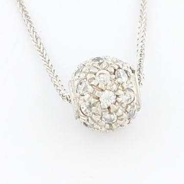 ZLATNI PRIVJESAK KUGLICA S CIRKONIMA 14K (585) 1,64g NOVO • GOLD SHOP