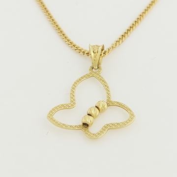 ZLATNI PRIVJESAK LEPTIR 14K (585) 0,58g NOVO • GOLD SHOP •