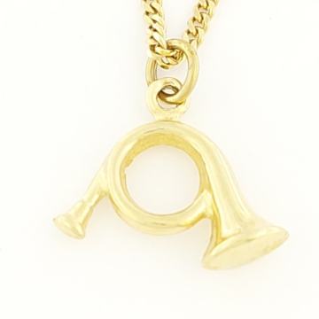 ZLATNI PRIVJESAK LOVAČKI ROG 14K (585) 1,00g NOVO • GOLD SHOP •