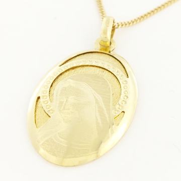 ZLATNI PRIVJESAK MAJKA BOŽJA 14K (585) 3,51g NOVO • GOLD SHOP •
