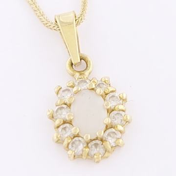 ZLATNI PRIVJESAK S OPALOM 14K (585) 1,20 grama NOVO • GOLD SHOP •