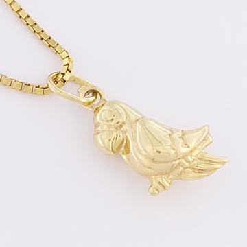 ZLATNI PRIVJESAK PAPIGA 14K (585) 0,96g NOVO • GOLD SHOP •