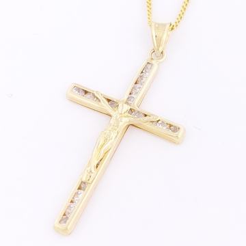 ZLATNI PRIVJESAK RASPELO S CIRKONIMA 14K (585) 1,50g NOVO • GOLD SHOP