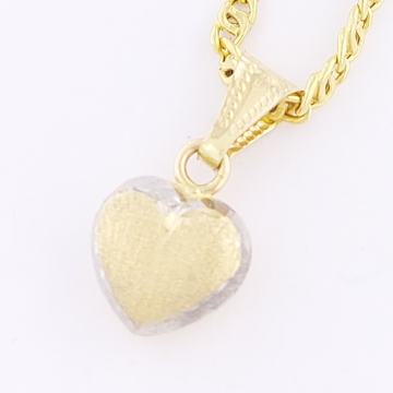 ZLATNI PRIVJESAK SRCE MAT 14K (585) 0,95g NOVO • GOLD SHOP •