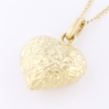 ZLATNI PRIVJESAK SRCE REBRASTO 14K (585) 2,41g NOVO • GOLD SHOP •