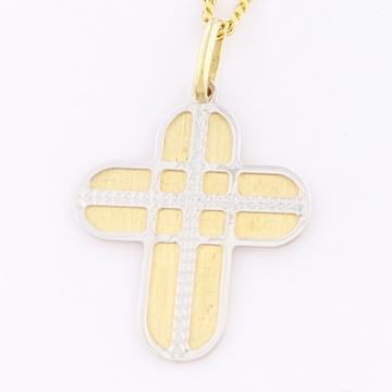 ZLATNI PRIVJESAK STILIZIRAN KRIŽIĆ 14K (585) 1,38g NOVO • GOLD SHOP •