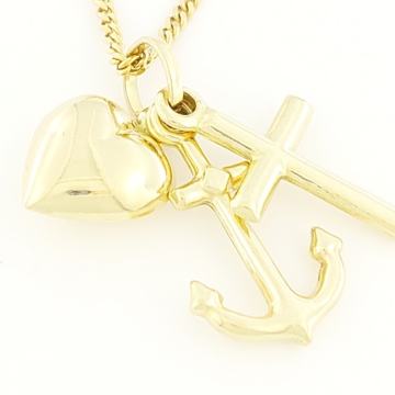 ZLATNI PRIVJESAK VJERA, UFANJE I LJUBAV 14K (585) 2,25g NOVO GOLD SHOP