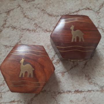 Lot od 2 drvene kutijice