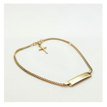 14K ZLATNA NARUKVICA SA PRIVJESKOM KRIŽ 2,65G***24RATE***R1***