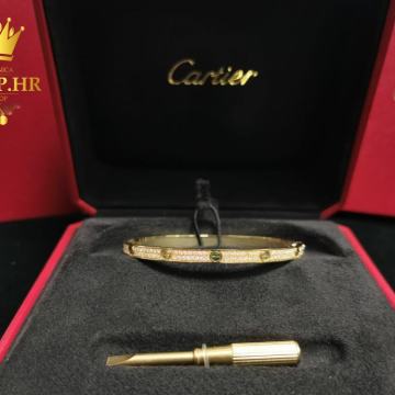 CARTIER LOVE BRACELET, SMALL MODEL, PAVÉ  / R1, RATE!