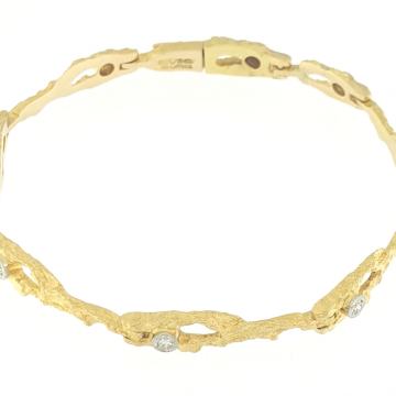 DIJAMANTNA ZLATNA NARUKVICA 18K (750) 20,46 grama NOVO • GOLD SHOP •