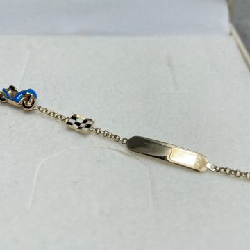 DJEČJA ZLATNA NARUKVICA, 14 K, .585/ R1, RATE!