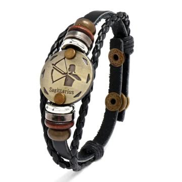 Funky narukvica od umjetne kože s 12 horoskopskih znakova