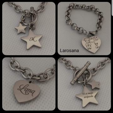 Gravirana narukvica od čelika - NOVO