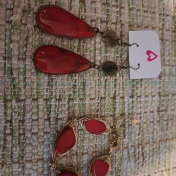 Komplet naušnice i narukvica