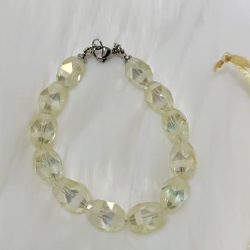 limun-žuta narukvica od staklenih perli, novo